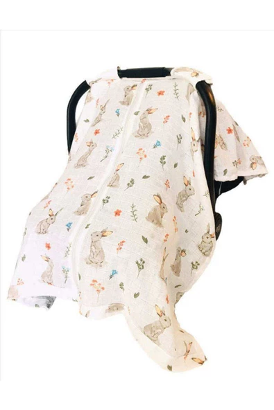 Rabbit Müslin Puset Örtüsü Fermuarlı - Resim 4