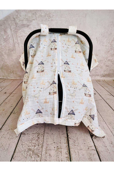 Duky Müslin Puset Örtüsü Fermuarlı ürün görseli