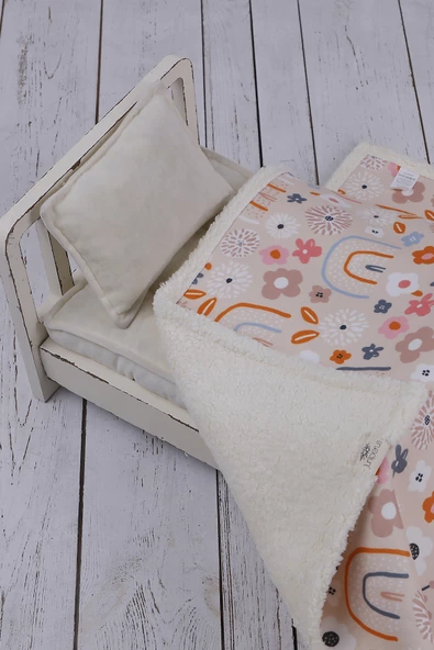 Gökkuşağı Bebek Battaniyesi Kalın Koyun Tüyü Battaniye - 3