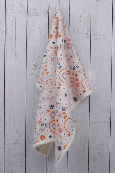 Gökkuşağı Bebek Battaniyesi Kalın Koyun Tüyü Battaniye - 2