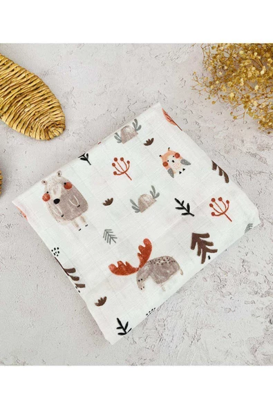 3 Adet Çok Amaçlı Müslin Bezi Örtü Battaniye - Resim 4