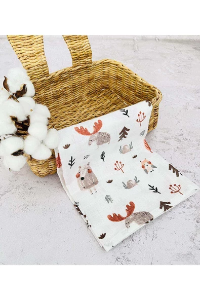 3 Adet Çok Amaçlı Müslin Bezi Örtü Battaniye - Resim 3