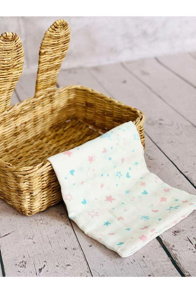 %100 Bambu Çok Amaçlı Müslin Bezi Örtü Battaniye 80x80 - 2