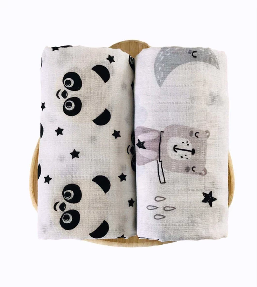 2 Adet  Çok Amaçlı Müslin Örtü ürün görseli