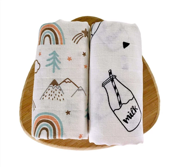 2 Adet  Çok Amaçlı Müslin Örtü Battaniye ürün görseli