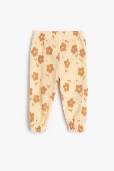 Koton Kız Bebek Jogger Eşofman Altı Çiçek Desenli Beli Lastikli - 2
