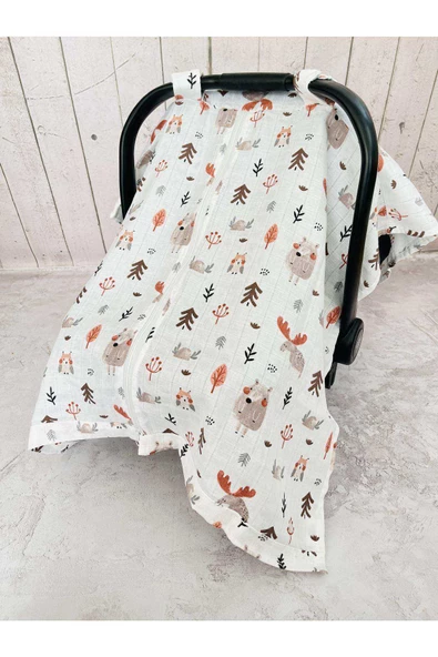 Fermuarlı Müslin Bezi Puset Örtüsü ürün görseli