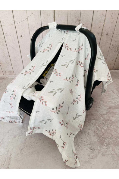 Pudra Yaprak Müslin Bezi Puset Örtüsü Ve Anakucağı Minderi - 3