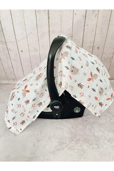 Fermuarlı Müslin Bezi Puset Örtüsü - Resim 3