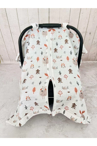 Fermuarlı Müslin Bezi Puset Örtüsü - Resim 2