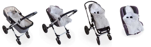 Oeko-Tex 0-12 Ay Puset Ve Bebek Arabası Battaniyesi - Resim 5