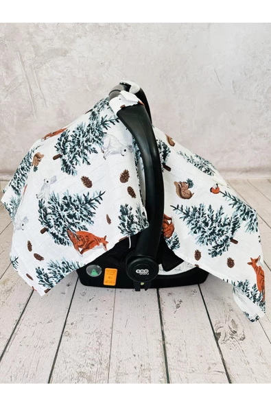 Fermuarlı Müslin Bezi Puset Örtüsü - Resim 3