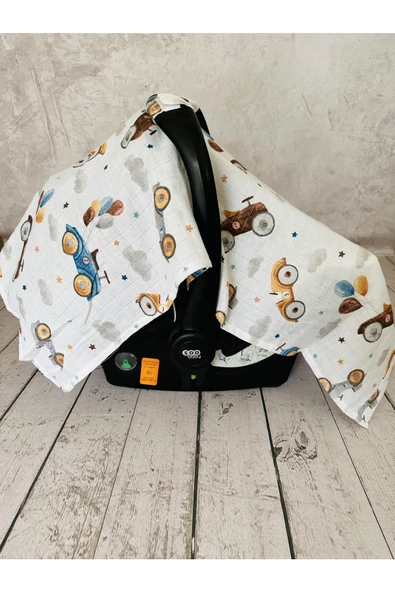 Fermuarlı Müslin Bezi Puset Örtüsü - Resim 3