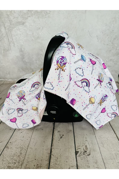 Kışlık Pikeli Müslin Puset Örtüsü Fermuarlı - Resim 4