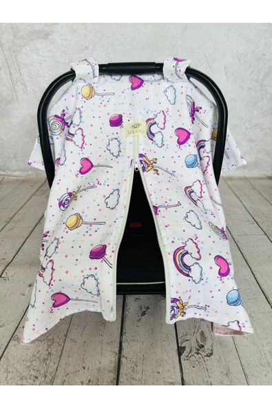 Kışlık Pikeli Müslin Puset Örtüsü Fermuarlı - Resim 2