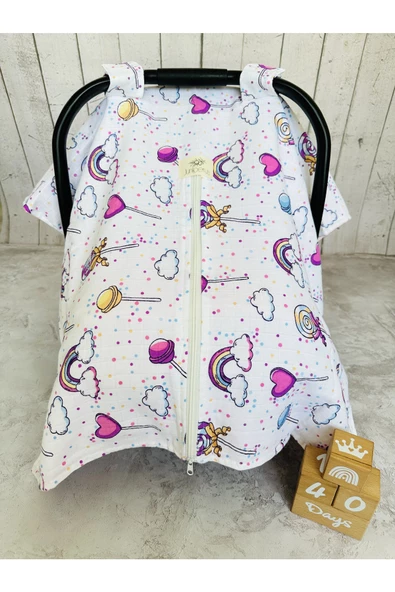 Kışlık Pikeli Müslin Puset Örtüsü Ve Anakucağı Minderi - Resim 4