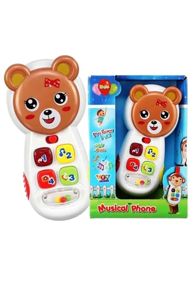 Zeytoys ZEY2023 Müzikli Telefon,Oyuncak Müzikli Işıklı Aynalı Telefon - 7