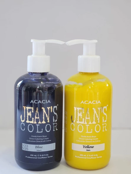 Jeans Color Mavi-Sarı 250ml 2li Set