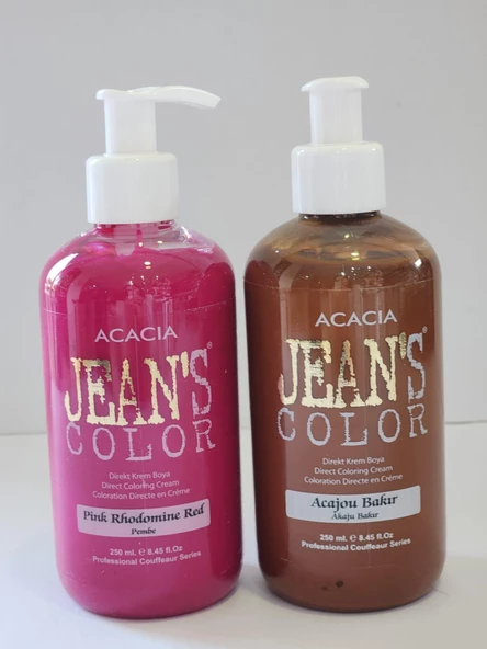 Jean's Color Pembe-Akaju Bakır 250 ml 2li set