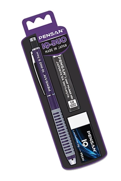 Iq-duo 0.7 Uçlu Kalem Seti 1 Paket Pensan Iq Duo Versatil Kalem Seti Silgi ve Uç Hediyeli Metal Mekanizmalı - 5