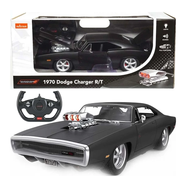 99010 1970 Dodge Charger R/T Sesli ve Işıklı Uzaktan Kumandalı Araba -Sunman