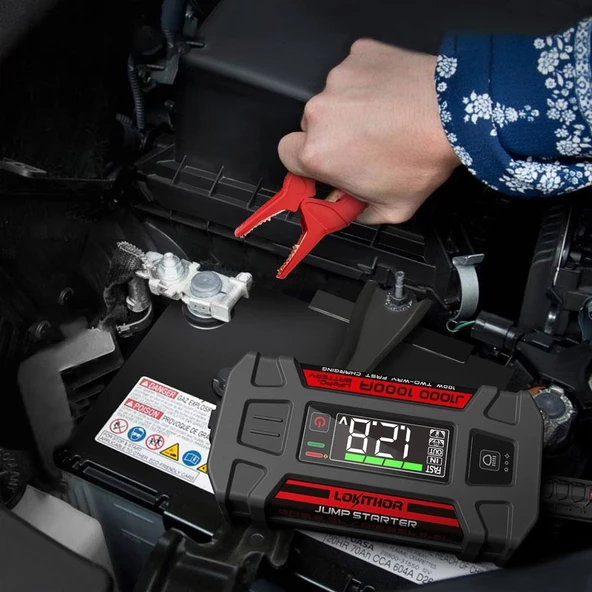 Lokithor J1000 12V 1000Amp LiFePO4 Akıllı Akü Takviye + Powerbank + Led Lamba - Resim 11