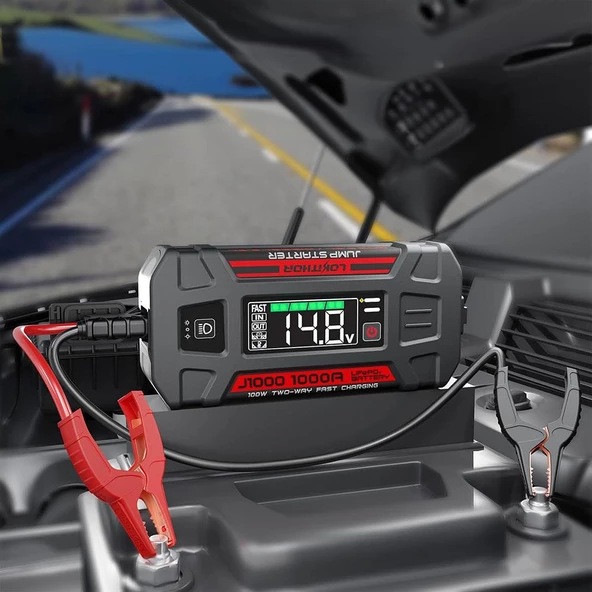 Lokithor J1000 12V 1000Amp LiFePO4 Akıllı Akü Takviye + Powerbank + Led Lamba - Resim 2