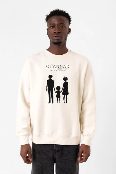 Clannad Anime After Story Ekru Erkek 2ip Sweatshirt