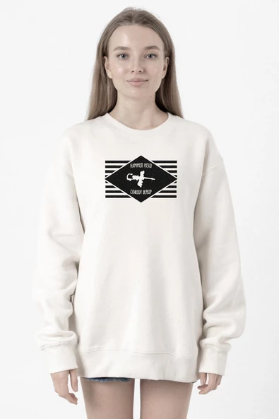 Cowboy Bebop Hammer Head Beyaz Kadın 2ip Sweatshirt ürün görseli