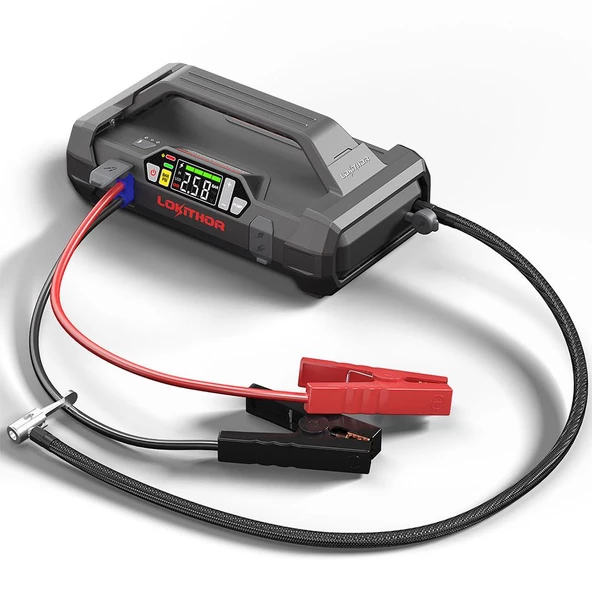 Lokithor JA2500 12V 2500Amp LiFePO4 Akıllı Akü Takviye + Pompa + Powerbank + Led Lamba - Resim 12