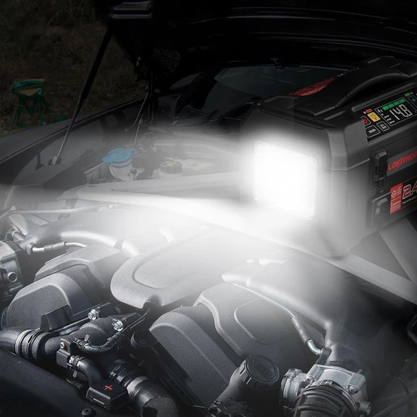 Lokithor AW401 12V 2500Amp Li-Polimer Akıllı Akü Takviye + Pompa + Basınçlı Yıkama + Powerbank + Led Lamba - 7