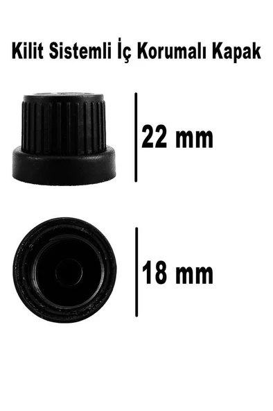 Digithome 6’lı 50 ml Siyah Kilit Kapaklı Cam Zencefil Shot Şişesi Söz Nişan Hediyelik Kolonya Şişesi C1-1-149 - 3