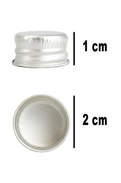 6’lı 50 ml Gümüş Metal Kapaklı Cam Zencefil Shot Şişesi Söz Nişan Hediyelik Kolonya Şişesi C1-1-149 - 3