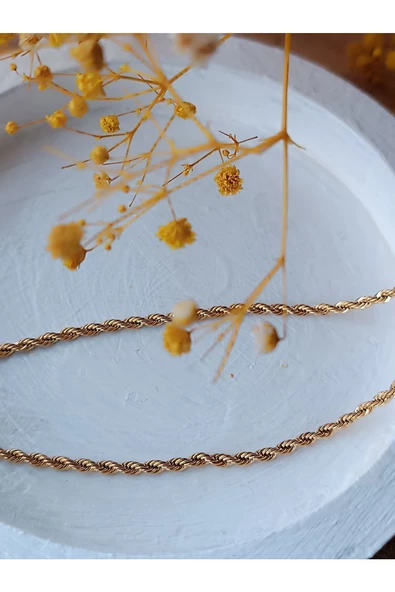 farklı tarz ve şık Burgu zincir çelik Kolye - Resim 2