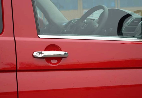 OMSA VW T5 Transporter Krom Kapı Kolu Tek Delikli 4 Parça 2003-2023 Arası