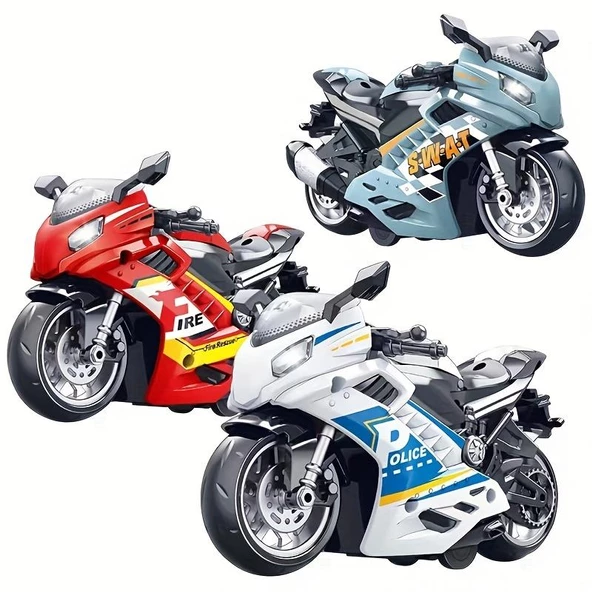 Canali Toys Sürtmeli Işıklı Sesli Kawasaki Motor 7732,Oyuncak Motor