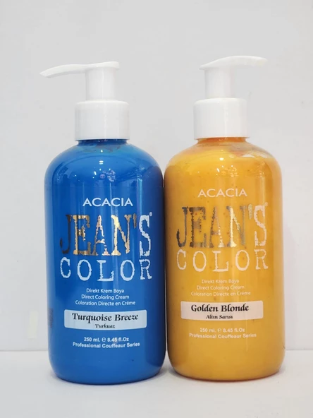 Jean's Color Turkuaz Altın Sarısı 250 ml 2li Set