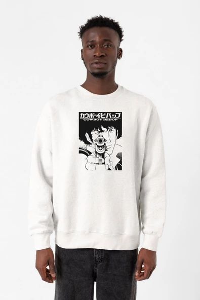 Cowboy Bebop Spike See You Space Cowboy Beyaz Erkek 2ip Sweatshirt