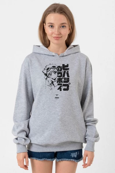 Cowboy Bebop Vintage Ein and Ed Grimelanj Kadın 3ip Kapşonlu Sweatshirt ürün görseli 1