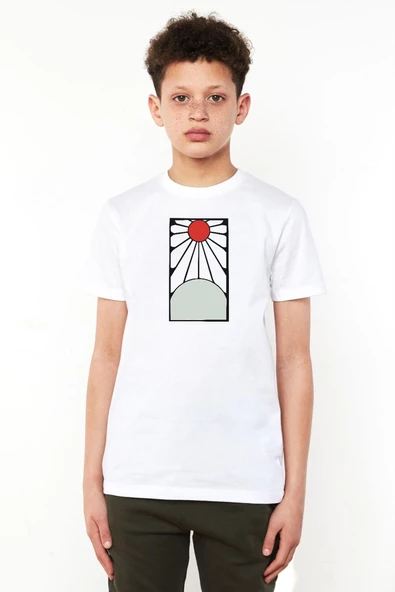 Demon Slayer Anime Crest Earring Demon Beyaz Çocuk Bisikletyaka Tshirt