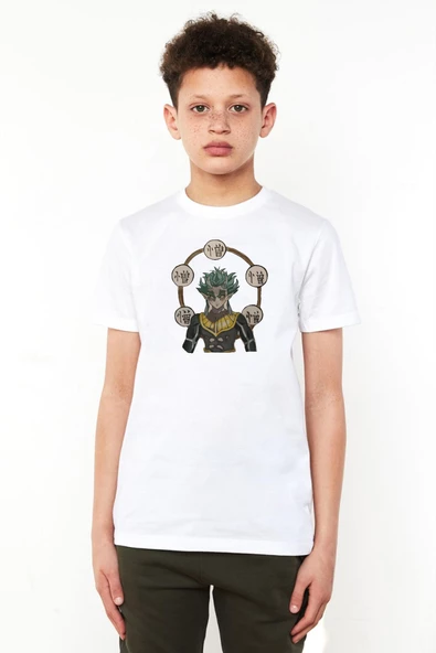 Demon Slayer Anime Hantengu Clone Beyaz Çocuk Bisikletyaka Tshirt