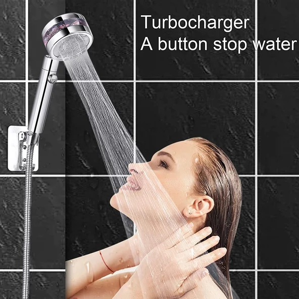 Sardıcı Duş Başlığı Turbo Basınçlı Masaj Etkili Temizlenen Bilir Su Tasarruflu Duş Başlığı Yeni Model - 2
