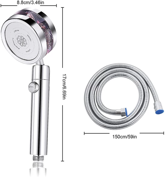 Sardıcı Duş Başlığı Turbo Basınçlı Masaj Etkili Temizlenen Bilir Su Tasarruflu Duş Başlığı Yeni Model - 4