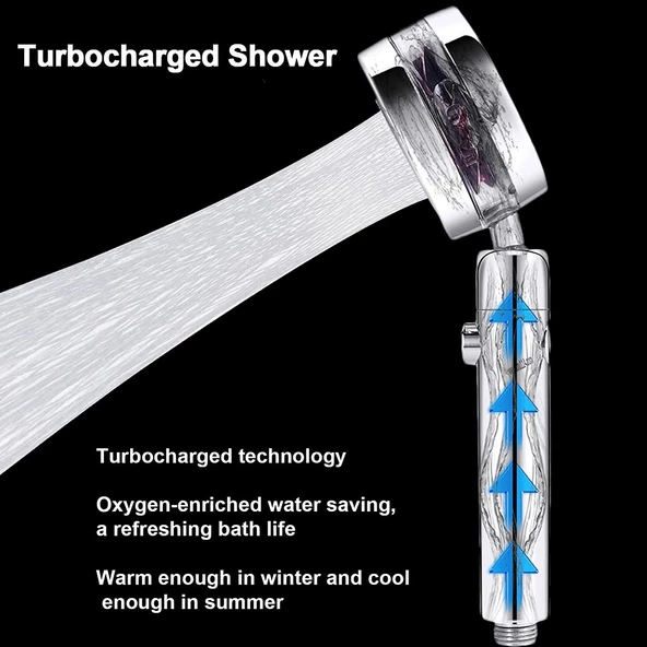 Sardıcı Duş Başlığı Turbo Basınçlı Masaj Etkili Temizlenen Bilir Su Tasarruflu Duş Başlığı Yeni Model - 7
