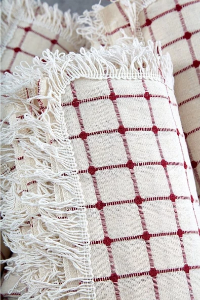 1075 Buldan Işi Bordo Renk Çekyat Örtüsü (180*180 Cm) - 2