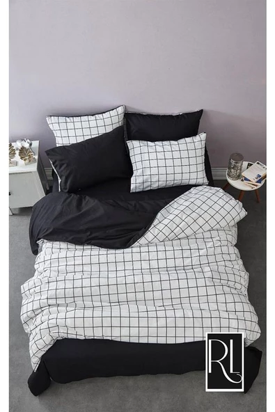 NÇ7 Miss Linda Home Pamuklu Çift Taraflı Çift Kişilik Nevresim Takımı - 2