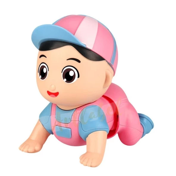 Prestij Oyuncak Kutulu Pilli Emekleyen Kasketli Bebek QB-03Y,Eğlenceli ve Eğitici Sesli Oyuncak Bebek - 2