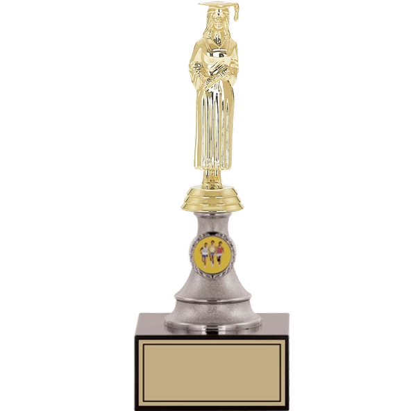 ODAK KUPA - Figürlü Kupalar - Mezuniyet Kadın Figürlü Kupalar FG-010 C - 26 cm