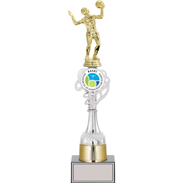ODAK KUPA - Figürlü Kupalar - Voleybol Kadın Figürlü Kupalar FG-036 B - 41 cm