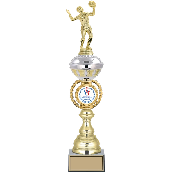 ODAK KUPA - Figürlü Kupalar - Voleybol Kadın Figürlü Kupalar FG-066 B - 47 cm